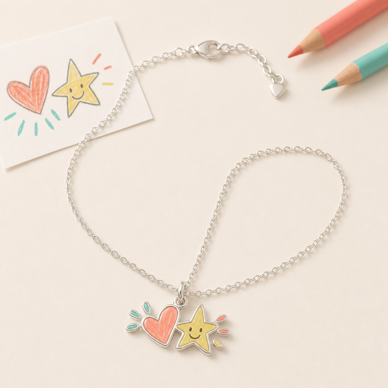 Custom doodle necklace